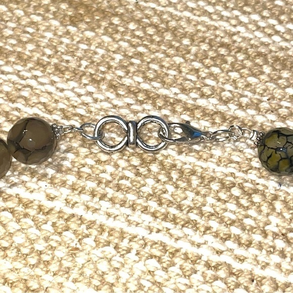 2/$30 Agate Amber 12mm Handmade Chunky Necklace 20'' long - Picture 6 of 6